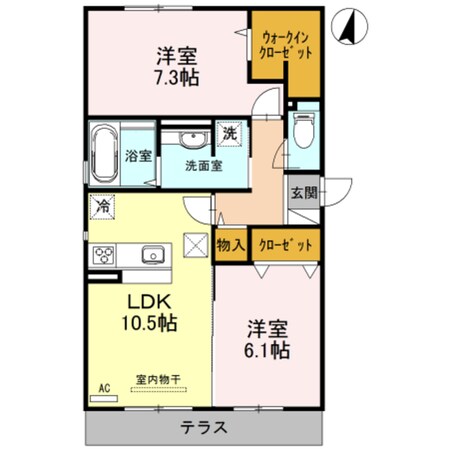 久宝寺駅 徒歩14分 1階の物件間取画像